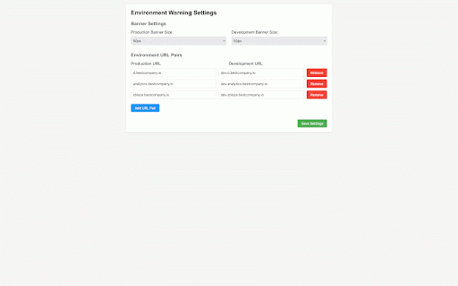 Environment Switcher :: Switch between development and production environments with visual indicators