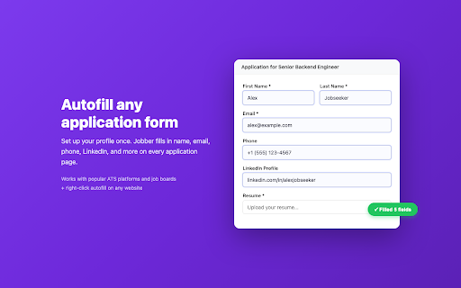 Jobber - Smart Job Saver :: Save job postings from any website into Jobber with one click. AI-powered parsing.