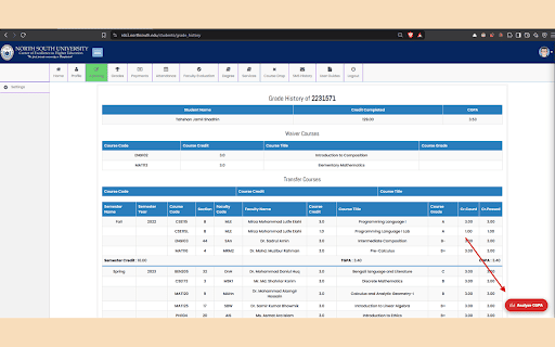 What if CGPA Planner :: Edit, analyze, and plan your semesters, plus a quick-glance widget for today's routine and attendance on the NSU RDS portal.