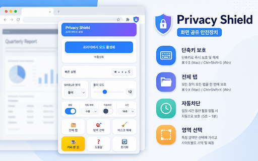 Privacy Shield :: Instant privacy protection - Panic button for screen sharing