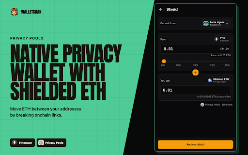WalletChan - Web3 Wallet :: Self-custodial Web3 wallet for Ethereum and EVM. Swap, Bridge, and Sign clearly.