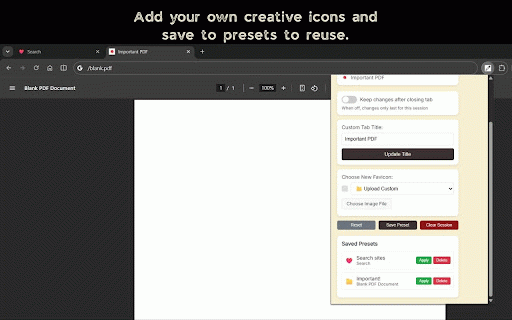 Tabify - Tab Customizer :: Rename browser tabs and change their favicons easily