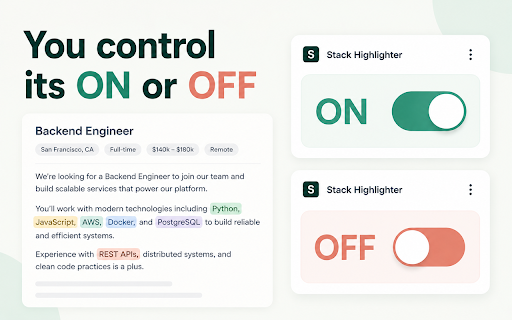 Stack Highlighter :: Highlight job-search keywords by category on the current page.
