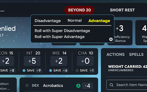 TrueSight UI for D&D Beyond :: Visual polish for D&D Beyond character sheets: modern layout, quicklinks tool and a custom cursor.