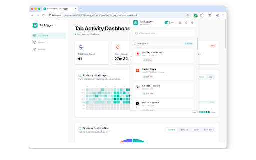 TabLogger :: Track and analyze your browser tab lifecycle with visual charts