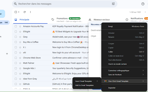One-Click Gmail Template :: Insert pre-saved email templates into web-based email clients with one click or add templates from Gmail emails.