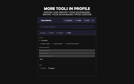 SyncMarks :: Save and sync your bookmarks locally