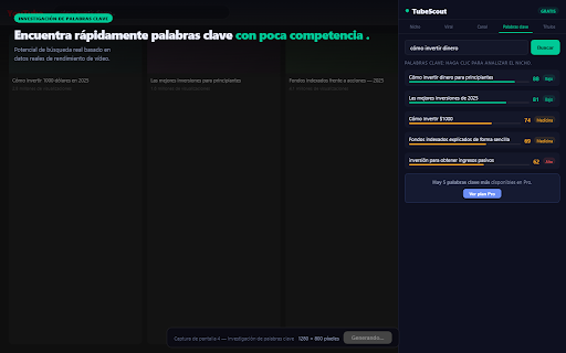 TubeScout — YouTube Niche Analyzer :: Find viral YouTube niches, analyze competitors, and discover content opportunities before anyone else.