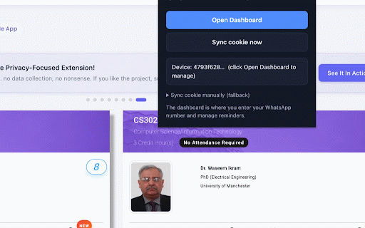 VU Helper :: WhatsApp reminders before every Virtual University quiz, assignment, and GDB. Free, runs in the cloud, no laptop needed.