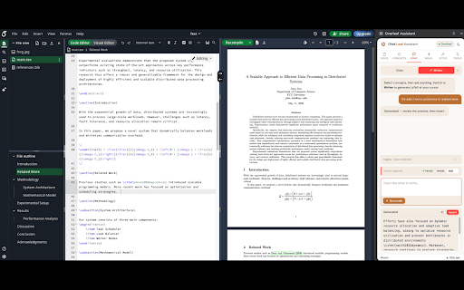 Overleaf Assistant :: AI writing assistant: concept extraction, smart insertion, style learning, image-to-formula