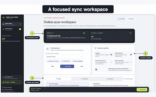 Notion AI to Notion :: Export Notion AI conversations to a Notion database.