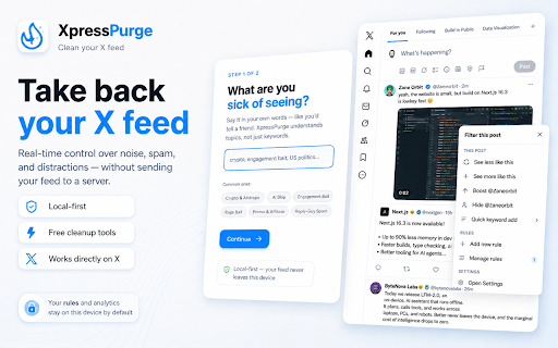 XpressPurge :: Clean your X feed. Take back control.