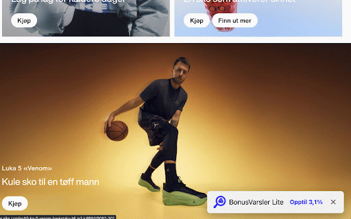 BonusVarsler :: Glem aldri cashback. Varsler om bonus via Trumf, OBOS, LOfavør, re:member, DNB m.fl. ved netthandel. Lett, rask, ingen sporing.