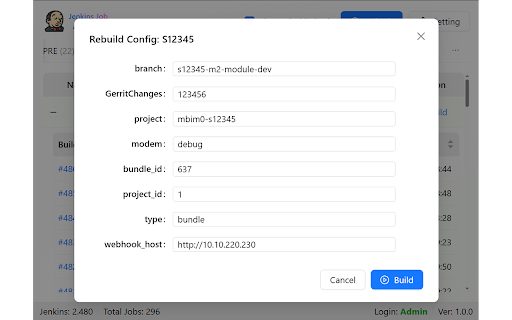 Jenkins Job Assistant :: Instantly monitor job status, track build history, and manage Jenkins builds with one click