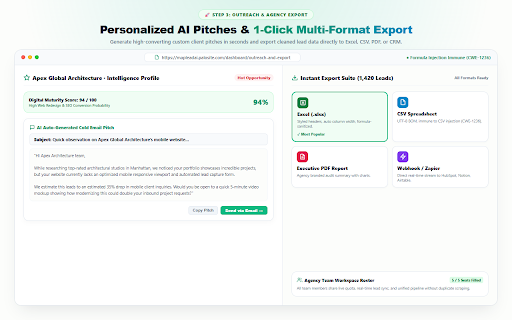 MapLead AI - Business Lead Extractor :: Automated business lead extractor and prospect opportunity scoring for web map listings.