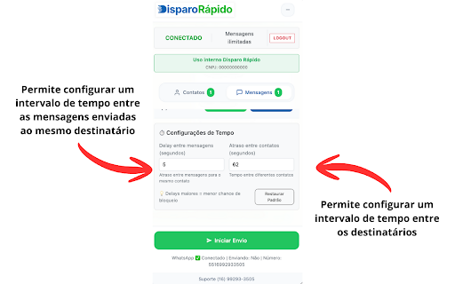 Envio em Massa WhatsApp | Disparo Rápido :: Automatize o envio de mensagens personalizadas via WhatsApp Web.