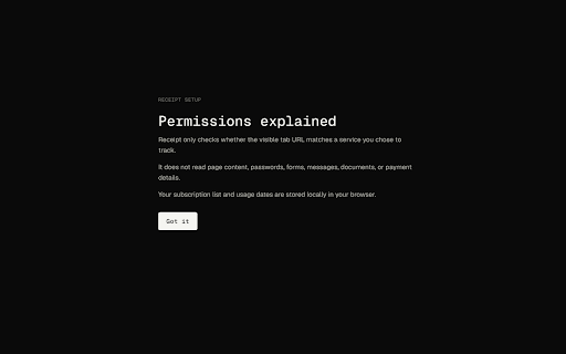 Receipt :: Know which subscriptions you pay for but don't actually use.