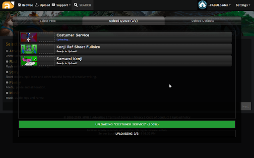 FABUI (FurAffinity Uploader & Notifier) :: Implements a better uploader and notification system on FurAffinity.
