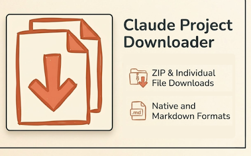 Claude Project Downloader :: Download Claude project files individually or as a ZIP archive, in native format or Markdown.