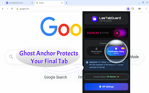 LasTabGuard: Stop Window From Closing With Last Tab :: Don't Close your Window by Accident. Save the Last Tab to keep your window open and prevent you from Losing the active Work Session.