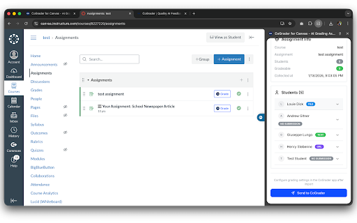 CoGrader for Canvas - AI Grader :: AI Grader for Canvas. Grade essays and assignments in seconds with AI-powered feedback. Save hours every week.