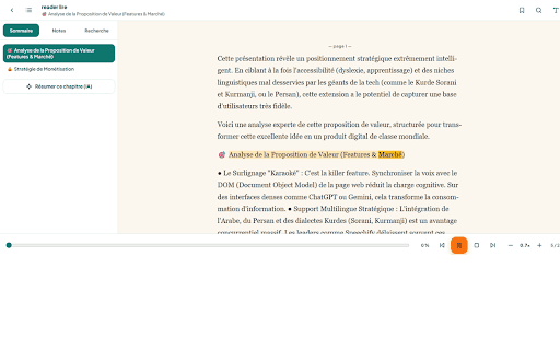 GPT Reader Pro :: Lit vos pages et documents à voix haute avec surlignage karaoké, plus une bibliothèque de lecture multilingue.