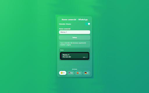 WPP NOME COMERCIAL :: Adiciona automaticamente seu nome em negrito no início das mensagens do WhatsApp Web.