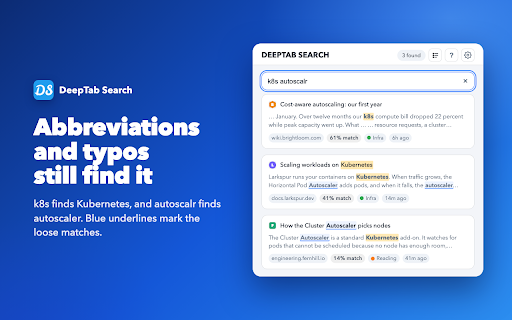 Deep Tab Search: Search Tab Content :: Search open tabs by title, URL, or full page text. Find words and passages inside tab content, privately and locally in Firefox.