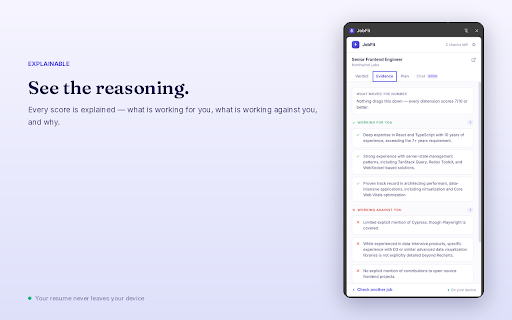 JobFit :: JobFit — instant resume-to-job fit scoring, right on the job page