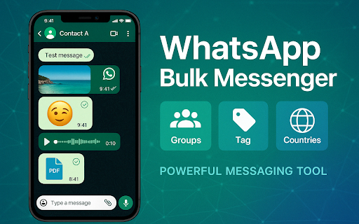 WhatsApp™ Bulk Message Sender - ExtBoost :: 🚀 Send Bulk WhatsApp™ messages (Text, Media) to Contacts, Groups, & Unsaved Numbers. Easy & Reliable WhatsApp™ Sender