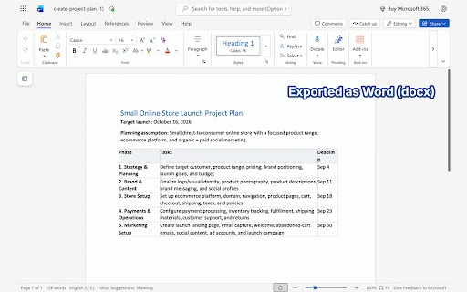ChatToWord: Export AI Chats to Word, PDF & CSV :: Export ChatGPT, Claude & Gemini answers to Word, PDF, CSV, or Markdown in one click. Real .docx, headings, tables. Free & private.