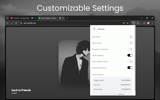 Audio Master :: Take full control of your browser tab's audio with a volume booster, equalizer, and more.