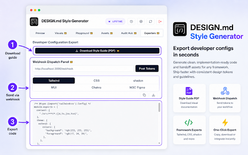 DESIGN.md Style Generator - Tokens for Claude, Antigravity, Cursor & Codex :: Extract CSS variables, typography, and layout into clean DESIGN.md files for Claude Code, Antigravity, Cursor, and Codex.