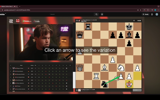chessray :: Chess companion that draws and updates top moves + an eval bar on any chess video or stream as it plays. No manual scans.