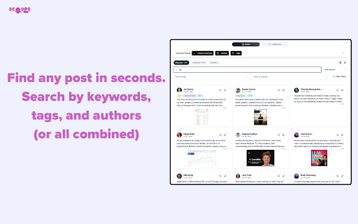 Scoops :: Save, search, and organize your LinkedIn saved posts.
