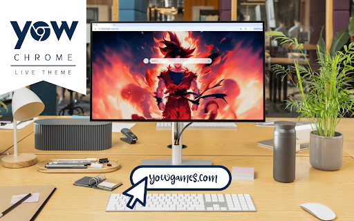 Goku Blaze Live Wallpaper :: Goku with a red shirt and blue belt swings his fist with flames blazing behind him.