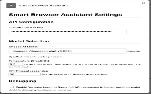 Smart Browser Assistant :: AI assistant to analyze selected text and generate responses using OpenRouter.