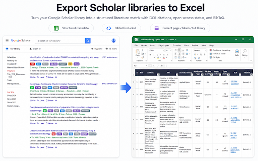 Scholar Research Library :: Free Google Scholar research tools with Q/SJR/IF, DOI/PDF notes, profile & library scanning, enrichment, and Excel export.