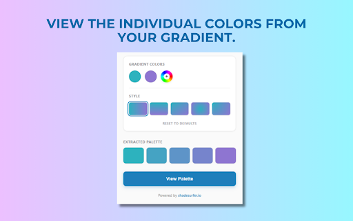 ShadeSurfer Gradient Builder :: Create stunning color gradients, download them in high resolution, and instantly extract a matching palette.
