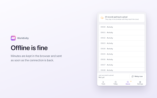 Worktivity Time Tracker :: Clock in, take breaks and log time to your tasks, straight from Chrome. No desktop install needed.