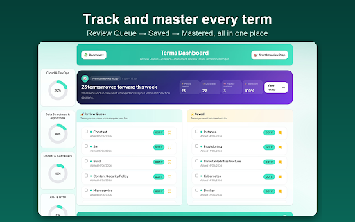 JargonPop :: Highlights programming jargon in YouTube tutorials and shows clean definitions instantly — so you learn faster as you watch.