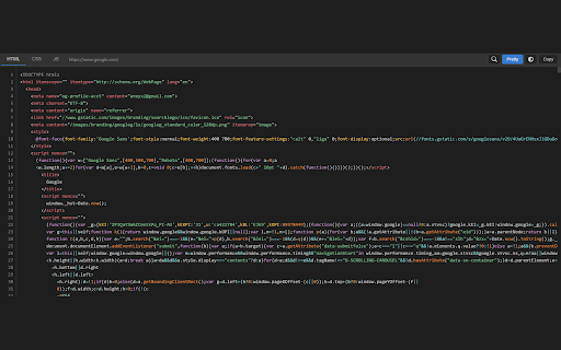 Real Page Source :: View the fully rendered source code of any webpage, the live source after all JavaScript has executed.