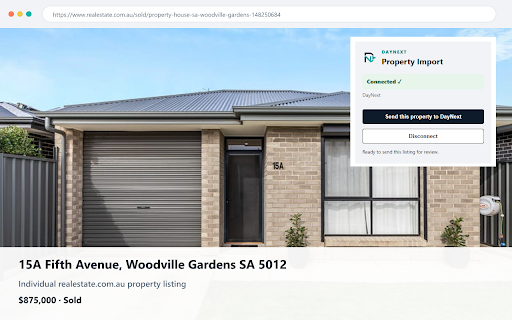 DayNext Property Import :: Send an individual realestate.com.au property page to DayNext for review before saving.