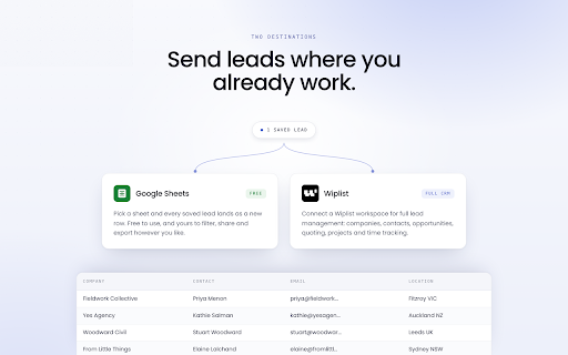 LeadGen AI - Capture leads from any website :: AI-powered lead discovery from websites, exported directly to Google Sheets