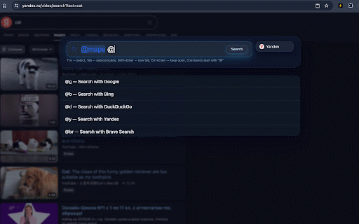 Searchery — Universal Search for Your Browser :: Searchery — browser extension for instant search of the web, history and bookmarks using the Shift+Space hotkeys.
