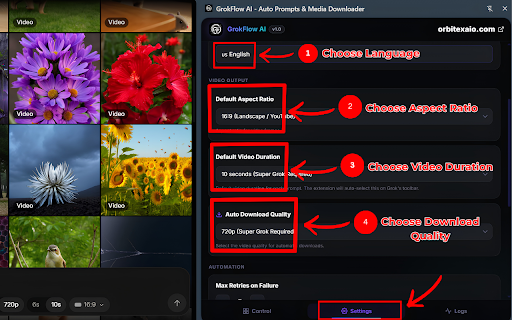Grok Automation - Auto Send Prompts & Download Media :: Automate grok.com! Bulk send prompts, run queues, and auto-download generated videos & images. The ultimate Auto Grok tool.