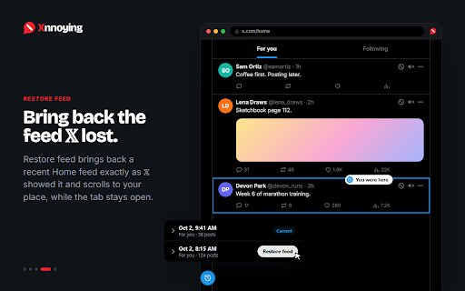 Xnnoying: One-Click Block & Mute on X/Twitter :: Make X/Twitter less annoying. Block and mute in one click. Restore previous Timeline states.
