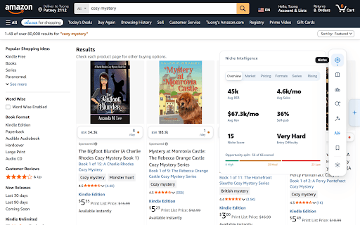 Pubscout :: Book market research for Amazon. See estimated sales and niche difficulty on search results while you browse.
