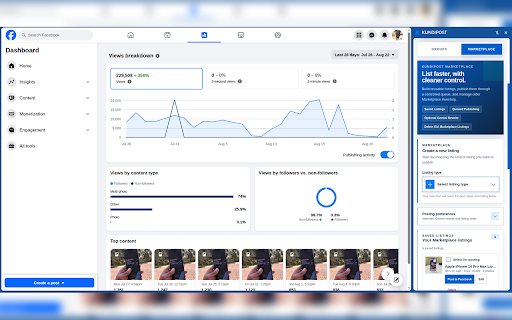KundiPost – Facebook Groups & Marketplace Auto Poster :: Bulk post to Facebook Groups and Marketplace using reusable posts and listings, paced queues, optional AI rewriting, and cleanup.