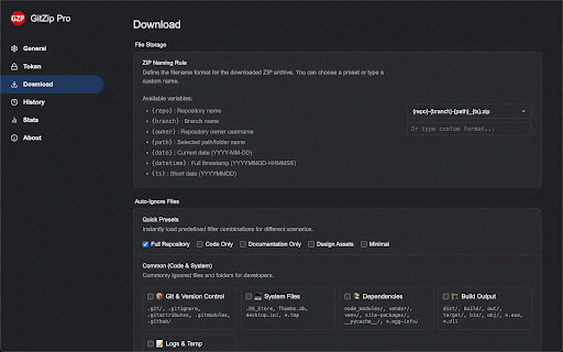 GitZip Pro :: GitZip for GitHub, but Pro.